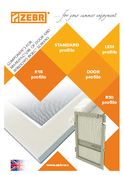 Components for manufacture of door and windows ins