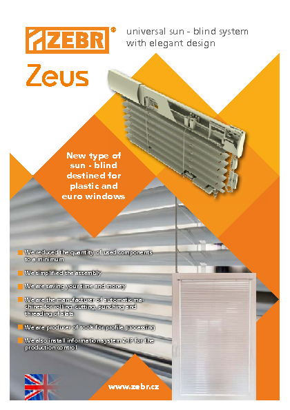 Components for interior blinds Zeus